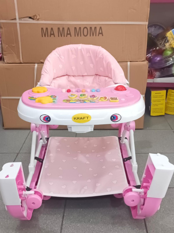 Rocking Horse Multi-Functional Baby Walker with Carpet